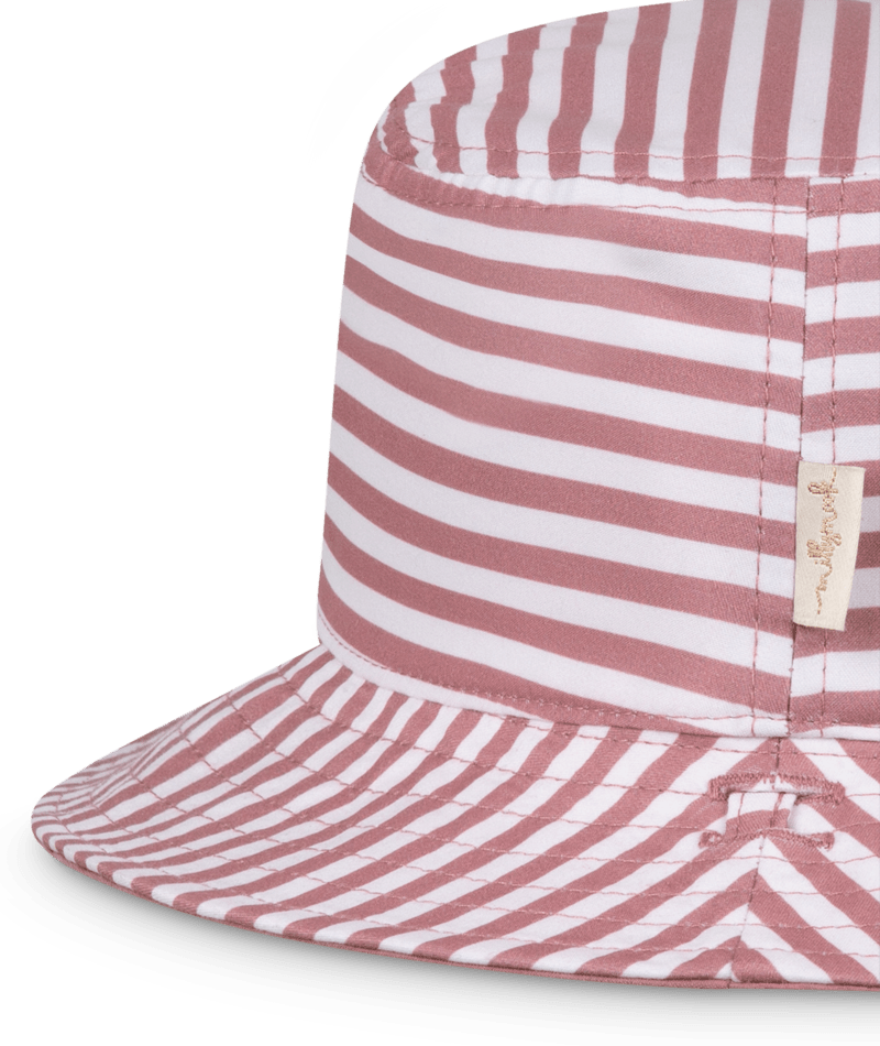 Millymook Girls Bucket Hat - Amber With White Stripes - Lisa